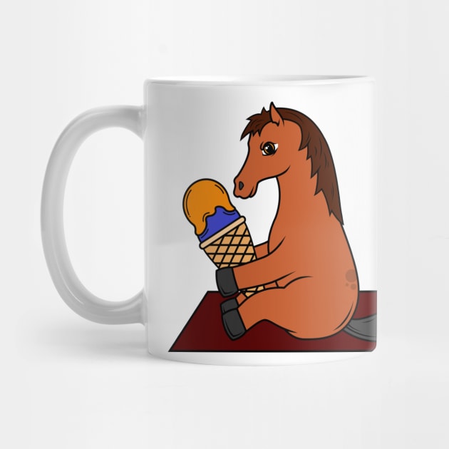 Horse with Waffle Ice Cream by Markus Schnabel